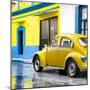 ¡Viva Mexico! Square Collection - VW Beetle and Yellow Wall-Philippe Hugonnard-Mounted Photographic Print