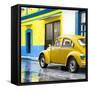 ¡Viva Mexico! Square Collection - VW Beetle and Yellow Wall-Philippe Hugonnard-Framed Stretched Canvas