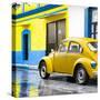 ¡Viva Mexico! Square Collection - VW Beetle and Yellow Wall-Philippe Hugonnard-Stretched Canvas