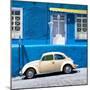 ¡Viva Mexico! Square Collection - VW Beetle Car and Blue Wall-Philippe Hugonnard-Mounted Photographic Print