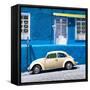 ¡Viva Mexico! Square Collection - VW Beetle Car and Blue Wall-Philippe Hugonnard-Framed Stretched Canvas