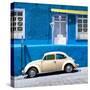 ¡Viva Mexico! Square Collection - VW Beetle Car and Blue Wall-Philippe Hugonnard-Stretched Canvas