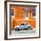 ¡Viva Mexico! Square Collection - VW Beetle Car and Orange Wall-Philippe Hugonnard-Framed Photographic Print