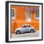 ¡Viva Mexico! Square Collection - VW Beetle Car and Orange Wall-Philippe Hugonnard-Framed Photographic Print