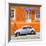 ¡Viva Mexico! Square Collection - VW Beetle Car and Orange Wall-Philippe Hugonnard-Framed Photographic Print