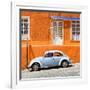 ¡Viva Mexico! Square Collection - VW Beetle Car and Orange Wall-Philippe Hugonnard-Framed Photographic Print