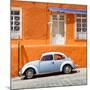 ¡Viva Mexico! Square Collection - VW Beetle Car and Orange Wall-Philippe Hugonnard-Mounted Photographic Print