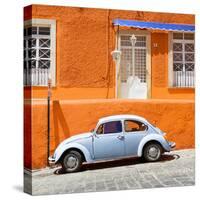 ¡Viva Mexico! Square Collection - VW Beetle Car and Orange Wall-Philippe Hugonnard-Stretched Canvas