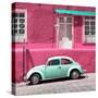 ¡Viva Mexico! Square Collection - VW Beetle Car and Pink Wall-Philippe Hugonnard-Stretched Canvas