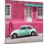 ¡Viva Mexico! Square Collection - VW Beetle Car and Pink Wall-Philippe Hugonnard-Mounted Photographic Print