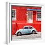 ¡Viva Mexico! Square Collection - VW Beetle Car and Red Wall-Philippe Hugonnard-Framed Photographic Print