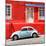 ¡Viva Mexico! Square Collection - VW Beetle Car and Red Wall-Philippe Hugonnard-Mounted Photographic Print