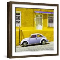 ¡Viva Mexico! Square Collection - VW Beetle Car and Yellow Wall-Philippe Hugonnard-Framed Photographic Print