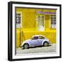 ¡Viva Mexico! Square Collection - VW Beetle Car and Yellow Wall-Philippe Hugonnard-Framed Photographic Print