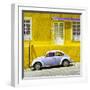 ¡Viva Mexico! Square Collection - VW Beetle Car and Yellow Wall-Philippe Hugonnard-Framed Photographic Print