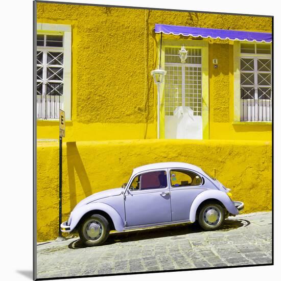 ¡Viva Mexico! Square Collection - VW Beetle Car and Yellow Wall-Philippe Hugonnard-Mounted Photographic Print