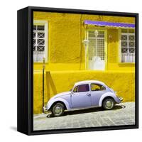 ¡Viva Mexico! Square Collection - VW Beetle Car and Yellow Wall-Philippe Hugonnard-Framed Stretched Canvas