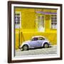 ¡Viva Mexico! Square Collection - VW Beetle Car and Yellow Wall-Philippe Hugonnard-Framed Photographic Print