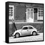 ¡Viva Mexico! Square Collection - VW Beetle Car B&W-Philippe Hugonnard-Framed Stretched Canvas