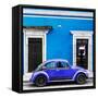 ¡Viva Mexico! Square Collection - VW Beetle Car - Blue & Purple-Philippe Hugonnard-Framed Stretched Canvas