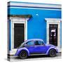 ¡Viva Mexico! Square Collection - VW Beetle Car - Blue & Purple-Philippe Hugonnard-Stretched Canvas