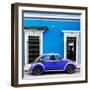 ¡Viva Mexico! Square Collection - VW Beetle Car - Blue & Purple-Philippe Hugonnard-Framed Photographic Print