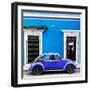 ¡Viva Mexico! Square Collection - VW Beetle Car - Blue & Purple-Philippe Hugonnard-Framed Photographic Print