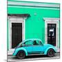 ¡Viva Mexico! Square Collection - VW Beetle Car - Coral Green & Skyblue-Philippe Hugonnard-Mounted Photographic Print