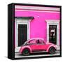 ¡Viva Mexico! Square Collection - VW Beetle Car - Deep & Hot Pink-Philippe Hugonnard-Framed Stretched Canvas