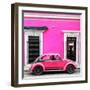 ¡Viva Mexico! Square Collection - VW Beetle Car - Deep & Hot Pink-Philippe Hugonnard-Framed Photographic Print