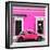 ¡Viva Mexico! Square Collection - VW Beetle Car - Deep & Hot Pink-Philippe Hugonnard-Framed Photographic Print