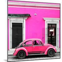 ¡Viva Mexico! Square Collection - VW Beetle Car - Deep & Hot Pink-Philippe Hugonnard-Mounted Photographic Print
