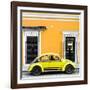 ¡Viva Mexico! Square Collection - VW Beetle Car - Gold & Yellow-Philippe Hugonnard-Framed Photographic Print