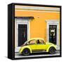 ¡Viva Mexico! Square Collection - VW Beetle Car - Gold & Yellow-Philippe Hugonnard-Framed Stretched Canvas