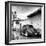 ¡Viva Mexico! Square Collection - VW Beetle Car in San Cristobal de Las Casas B&W-Philippe Hugonnard-Framed Photographic Print