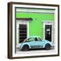 ¡Viva Mexico! Square Collection - VW Beetle Car - Lime Green & Powder Blue-Philippe Hugonnard-Framed Photographic Print