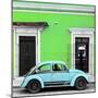 ¡Viva Mexico! Square Collection - VW Beetle Car - Lime Green & Powder Blue-Philippe Hugonnard-Mounted Photographic Print