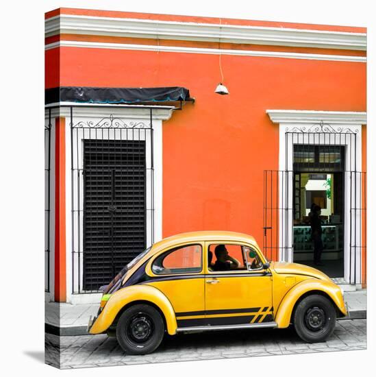 ¡Viva Mexico! Square Collection - VW Beetle Car - Orange & Gold-Philippe Hugonnard-Stretched Canvas