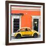 ¡Viva Mexico! Square Collection - VW Beetle Car - Orange & Gold-Philippe Hugonnard-Framed Photographic Print