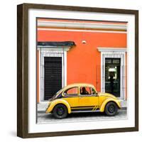 ¡Viva Mexico! Square Collection - VW Beetle Car - Orange & Gold-Philippe Hugonnard-Framed Photographic Print