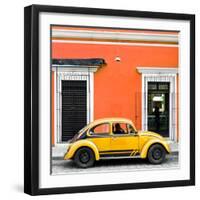 ¡Viva Mexico! Square Collection - VW Beetle Car - Orange & Gold-Philippe Hugonnard-Framed Photographic Print