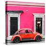 ¡Viva Mexico! Square Collection - VW Beetle Car - Pink & Red-Philippe Hugonnard-Stretched Canvas