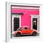 ¡Viva Mexico! Square Collection - VW Beetle Car - Pink & Red-Philippe Hugonnard-Framed Photographic Print