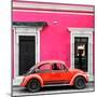 ¡Viva Mexico! Square Collection - VW Beetle Car - Pink & Red-Philippe Hugonnard-Mounted Photographic Print