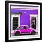 ¡Viva Mexico! Square Collection - VW Beetle Car - Purple & Deep Pink-Philippe Hugonnard-Framed Photographic Print