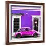 ¡Viva Mexico! Square Collection - VW Beetle Car - Purple & Deep Pink-Philippe Hugonnard-Framed Photographic Print