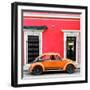 ¡Viva Mexico! Square Collection - VW Beetle Car - Red & Orange-Philippe Hugonnard-Framed Photographic Print