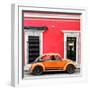 ¡Viva Mexico! Square Collection - VW Beetle Car - Red & Orange-Philippe Hugonnard-Framed Photographic Print