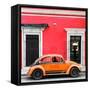 ¡Viva Mexico! Square Collection - VW Beetle Car - Red & Orange-Philippe Hugonnard-Framed Stretched Canvas