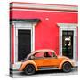 ¡Viva Mexico! Square Collection - VW Beetle Car - Red & Orange-Philippe Hugonnard-Stretched Canvas